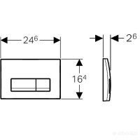 Кнопка для змиву Geberit Delta 51, глянцевий хром (115.105.21.1)