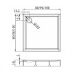 Душовий піддон NEW TRENDY COLUMBUS 80x80x14 см (B-0286)