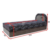 Односпальне ліжко ТМ Віка Рівєра 90x200 (VT90)