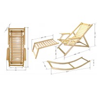 Шезлонг качалка Берест з підніжкою (BS-20)