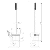 Щітка для унітазу Imprese Brenta, нікель (ZMK081906260)