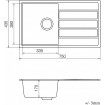 Кухонна мийка Vancor Easy EMP 02.76, 760x440 мм, Beige + Сифон Vankor Стандарт