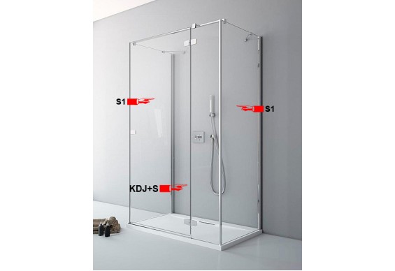 Двері для П-подібної душової кабіни Radaway Fuenta New KDJ+S S 100 праві (384022-01-01R)