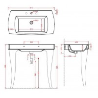 Підвісний умивальник ArtCeram Jazz, gold lettering (JZL0010106)