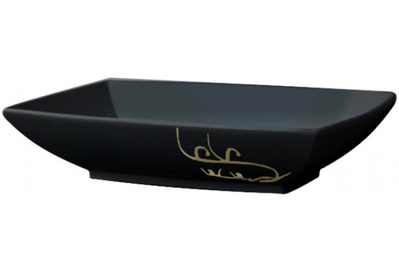 Умивальник на стільницю ArtCeram Jazz, gold lettering black (JZL0020306)