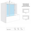 Шторка для ванни EXCELLENT SERIA 900 1000х1450, двосекційна (KAAC.1609.1000.LP)