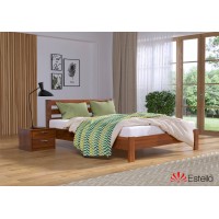 Односпальне ліжко Естелла Рената Люкс 90x190 буковий масив (EST-6)