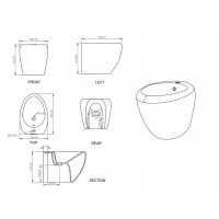 Підлогове біде GSG TOUCH 55 см matt Pergamon (TOBI01015)