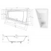 Акрилова ванна Besco Intima Duo Slim 180x125 L, асиметрична (WAID-180-SL)