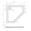 Душовий піддон NEW TRENDY NEW AZURA 80x80x5 см (B-0415)
