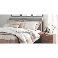 Двоспальне ліжко WoodSoft Oslo 140x200, ясень (Oslo140200JAS)