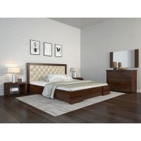 Двоспальне ліжко Арбор Древ Регіна Люкс з підйомним механізмом ромб 180х200 сосна (DH180)