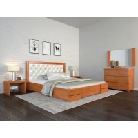 Двоспальне ліжко Арбор Древ Регіна Люкс з підйомним механізмом ромб 180х200 сосна (DH180)