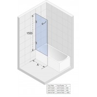 Шторка для ванни Riho SCANDIC M107, 800x1500 мм, права (GX0103202)