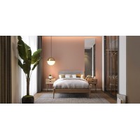 Односпальне ліжко WoodSoft Seul 90x200, ясень (Seul90200JAS)