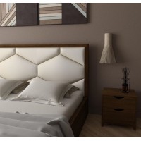 Двоспальне ліжко WoodSoft Tokio 140x200, ясень (Tokio140200JAS)