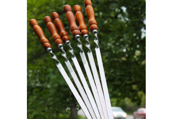 Набір шампурів Декодім з дерев'яними ручками 12 шт 14 мм (DD-29)