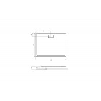 Піддон прямокутний EXCELLENT Zero 1600x900, низький (BREX.1203.160.090.WHN)