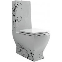 Унітаз моноблок ArtCeram Jazz, black lettering (JZV0030103) Унітаз моноблок ArtCeram Jazz, black lettering (JZV0030103)