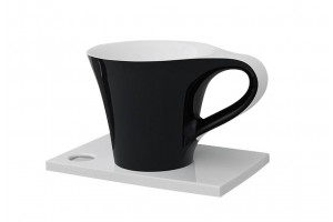 Умивальник на стільницю ArtCeram Oneshot cup, black white (OSL0050150)