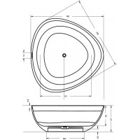 Ванна Riho Oviedo окремостояча 160x160 см (BS50)