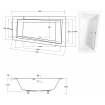 Акрилова ванна Besco Intima Slim 160x90 R, асиметрична (WAIT-160-SP)