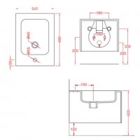 Підвісне біде ArtСeram Block, gold lettering (BKB0010106)