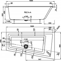 Ванна Vagnerplast Cavallo Offset 160x90 см, права (VPBA169CAV3PX-01)