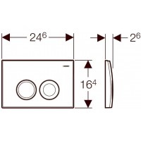 Кнопка для змиву Geberit Delta 21, матовий хром (115.125.46.1)