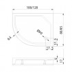 Душовий піддон NEW TRENDY NEW MAXIMA R 120x85x17 см (B-0341)