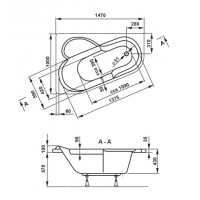 Ванна Vagnerplast Selena 147x100 см, ліва (VPBA141SEL3LE-01)