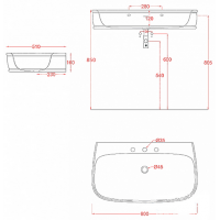 Підвісний умивальник ArtСeram Azuley, glossy black (AZL0040300)