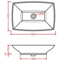 Умивальник на стільницю ArtCeram Jazz, gold stripes (JZL0020111)