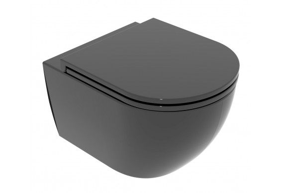 Підвісний унітаз GSG LIKE XXS 48,5 см Smart Clean glossy Black (LKWCSOXXS002)
