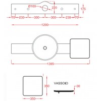 Умивальник на стільницю ArtCeram Oneshot il cavalletto 120, white (OSL0020100)