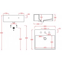 Підвісний умивальник ArtCeram Quadro 50, white (QUL0020100)