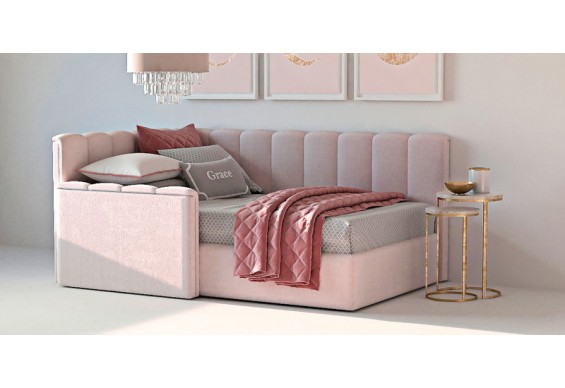 Односпальне ліжко WoodSoft Valencia з підйомним механізмом 80x190 (ValenPM80190)