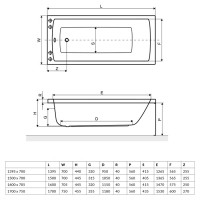 Ванна Excellent Aquaria 1700x750 мм (WAEX.AQU17WH)