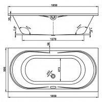 Ванна Vagnerplast Briana 185x90 см (VPBA185BRI2X-01)