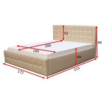 Двоспальне ліжко ТМ Віка Кармен 160х200 (VKS160)