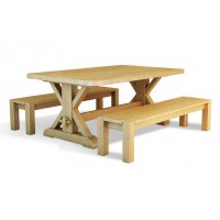 Стіл обідній Грамма Ларго 100х180 масив дуба (L180) Стіл обідній Грамма Ларго 100х180 масив дуба (L180)