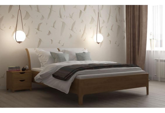 Двоспальне ліжко WoodSoft Norden 180x200, ясень (Nord180200JAS)