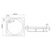Душовий піддон Polimat Nowy Styl 2 90x90 (00613)