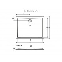 Душовий піддон Riho Zurich 274 1200х800, білий (DA74)
