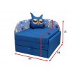 Дитячий диван ТМ Віка Сова, кут 7 синій (VK022)