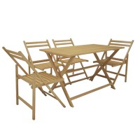 Стіл Берест Парма + 4 розкладних стільця Амстор (BS-15)