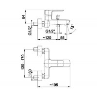 Змішувач для ванни Armatura Aquamaryn (4614-010-00)