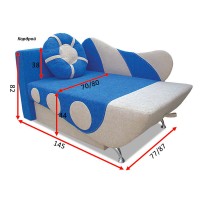 Дитячий диван ТМ Віка Кораблик 70x145 (VK005)