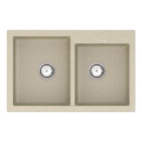 Кухонна мийка Vancor Orman OMP 05.80, 800x510 мм, Beige + Сифон подвійний Vankor Стандарт
