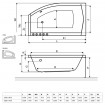 Ванна Radaway Sitera 150x85 L + ніжки (WA1-32-150×085L)